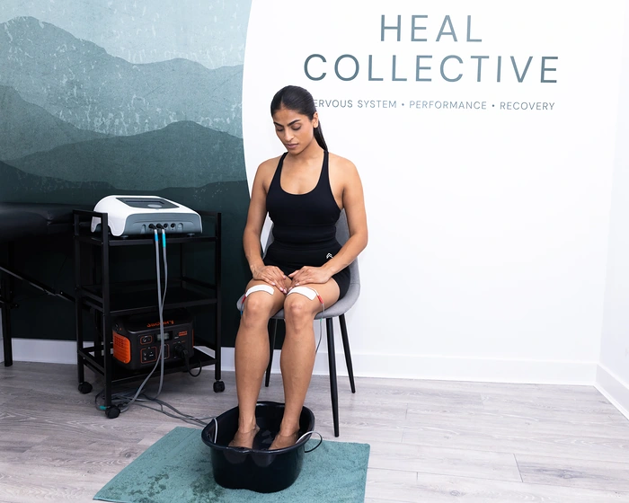 Neubie foot-bath application at HEAL Collective